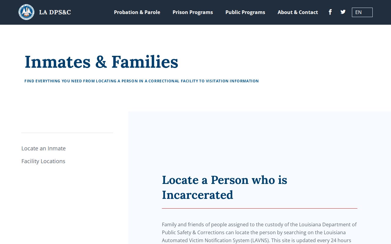 Louisiana DPS and Corrections release lookup instructions for Jefferson Davis Parish